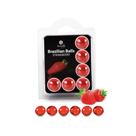SECRETPLAY - SET 6 BALLES BRÉSILIENNES FRAISE