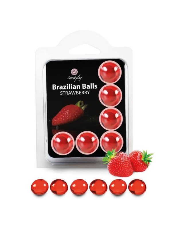 SECRETPLAY - SET 6 BALLES BRÉSILIENNES FRAISE