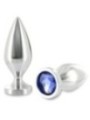 METAL HARD - PLUG ANAL ALIMINUM CRISTAL COULEUR MOYEN 8.89CM