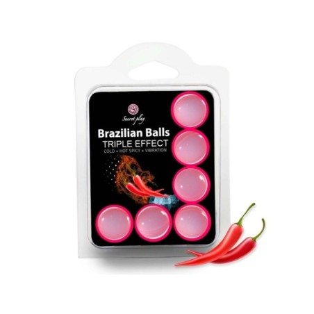 SECRETPLAY - SET 6 BALLES BRÉSILIENNES TRIPLE EFFET