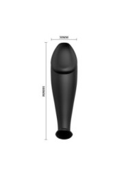 PRETTY LOVE - PLUG ANAL EN SILICONE FORME PÉNIS ET 12 MODES DE VIBRATION NOIR