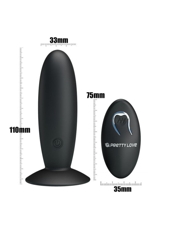PRETTY LOVE - PLUG ANAL RECHARGEABLE AVEC VIBRATION ET CONTRÔLE