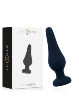 INTENSE - PLUG ANAL PIPO S SILICONE NOIR 9,8 CM