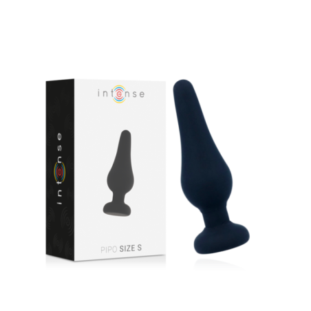 INTENSE - PLUG ANAL PIPO S SILICONE NOIR 9,8 CM