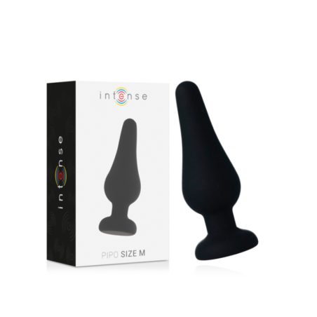 INTENSE - PLUG ANAL PIPO M SILICONE NOIR 11 CM