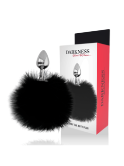 DARKNESS - BOUCHON EXTRA ANAL AVEC QUEUE NOIR 7 CM