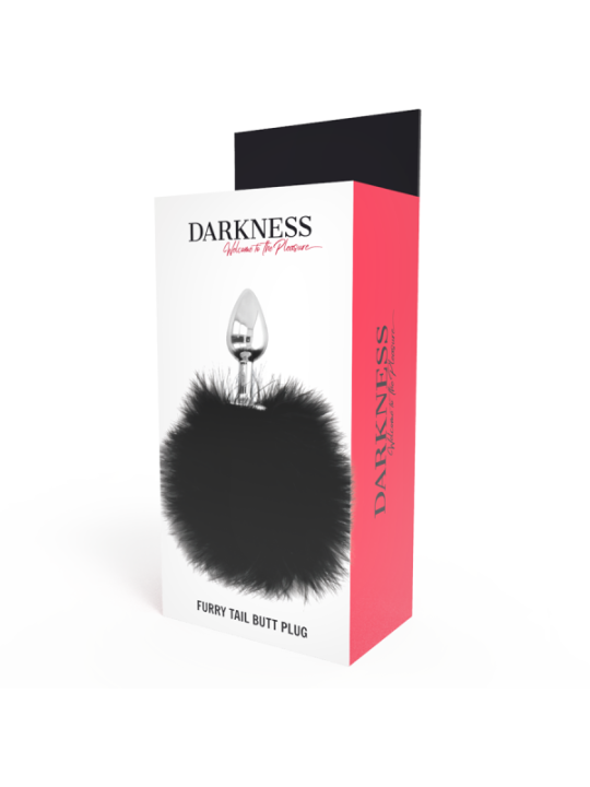 DARKNESS - BOUCHON EXTRA ANAL AVEC QUEUE NOIR 7 CM