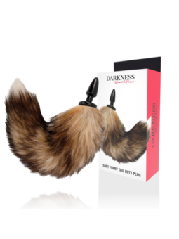 DARKNESS - QUEUE NATURELLE AVEC PLUG ANAL EN SILICONE 10 CM