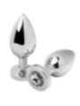 METAL HARD - PLUG ANAL DIAMANT TRANSPARENT MOYEN 7,62CM