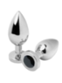 METAL HARD - PLUG ANAL DIAMANT NOIR PETIT 5.71CM