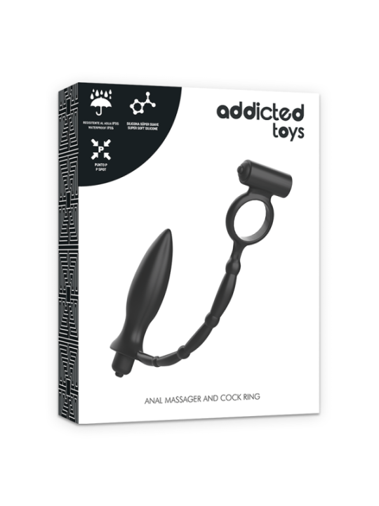 ADDICTED TOYS - PLUG ANAL AVEC ANNEAU VIBRANT
