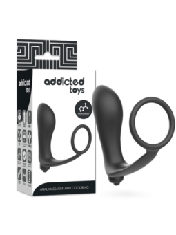ADDICTED TOYS - PLUG ANAL VIBRANT AVEC ANNEAU PÉNIS