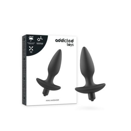 ADDICTED TOYS - MASSAGER PLUG ANAL AVEC VIBRATION NOIR