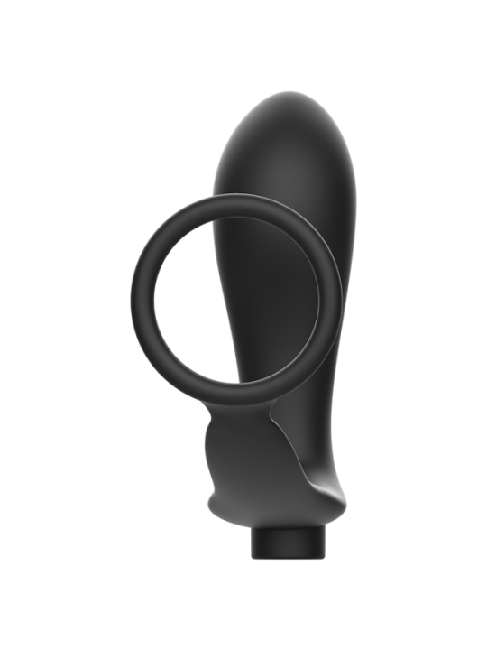 ADDICTED TOYS - ANNEAU PÉNIS AVEC TÉLÉCOMMANDE PLUG ANAL NOIR RECHARGEABLE