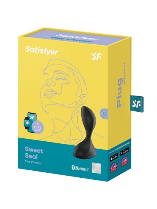 SATISFYER - APPLICATION DE PLUG VIBRANT SWEET SEAL NOIR