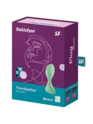 SATISFYER - APPLICATION DE PLUG VIBRANT TRENDSETTER VERT