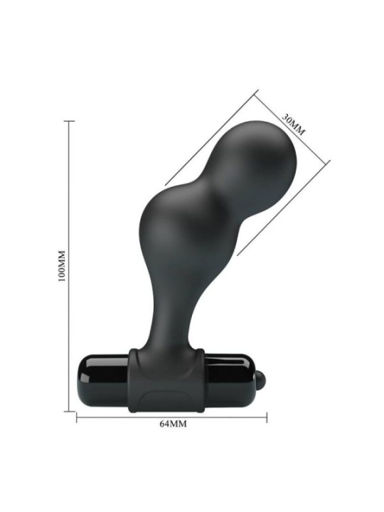 MR PLAY - PLUG ANAL VIBRATEUR EN SILICONE NOIR