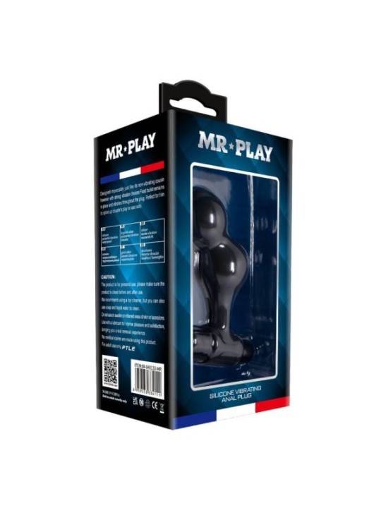 MR PLAY - PLUG ANAL VIBRATEUR EN SILICONE NOIR