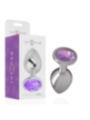 INTENSE - PLUG ANAL EN MÉTAL ALUMINIUM AVEC CRISTAL VIOLET TAILLE S