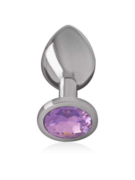 INTENSE - PLUG ANAL EN MÉTAL ALUMINIUM AVEC CRISTAL VIOLET TAILLE S