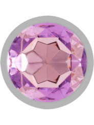 INTENSE - PLUG ANAL EN MÉTAL ALUMINIUM AVEC CRISTAL VIOLET TAILLE S