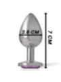 INTENSE - PLUG ANAL EN MÉTAL ALUMINIUM AVEC CRISTAL VIOLET TAILLE S