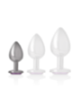 INTENSE - PLUG ANAL EN MÉTAL ALUMINIUM AVEC CRISTAL VIOLET TAILLE S