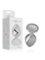 INTENSE - PLUG ANAL EN MÉTAL ALUMINIUM AVEC CRISTAL DARGENT TAILLE L