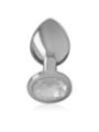 INTENSE - PLUG ANAL EN MÉTAL ALUMINIUM AVEC CRISTAL DARGENT TAILLE L