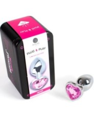 SECRETPLAY - PLUG ANAL EN MÉTAL COEUR FUCHSIA PETITE TAILLE 7 CM