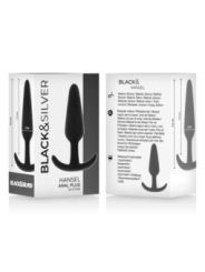 BLACK&SILVER - BOUCHON ANAL EN SILICONE HANSEL AVEC PETITE POIGNÉE