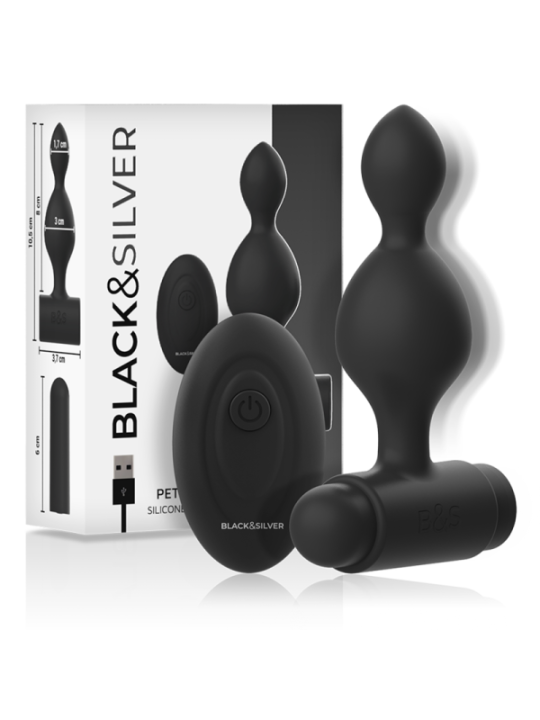 BLACK&SILVER - TUCKER PETITE TÉLÉCOMMANDE POUR PLUG ANAL EN SILICONE