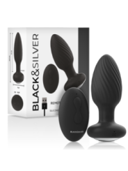 BLACK&SILVER - TÉLÉCOMMANDE DU ROTATEUR ANAL EN SILICONE WELLS PLUG