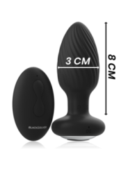 BLACK&SILVER - TÉLÉCOMMANDE DU ROTATEUR ANAL EN SILICONE WELLS PLUG