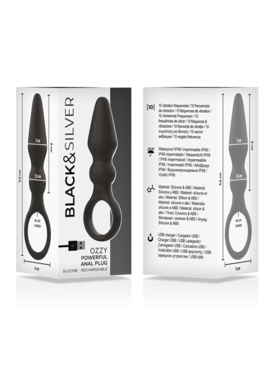 BLACK&SILVER - PUISSANT PLUG ANAL EN SILICONE OZZY