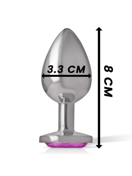 INTENSE - PLUG ANAL EN MÉTAL ALUMINIUM COEUR ROSE TAILLE M