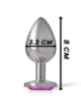 INTENSE - PLUG ANAL EN MÉTAL ALUMINIUM COEUR ROSE TAILLE M
