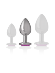 INTENSE - PLUG ANAL EN MÉTAL ALUMINIUM COEUR ROSE TAILLE M