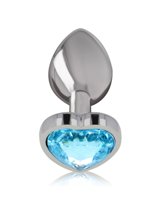 INTENSE - PLUG ANAL MÉTAL ALUMINIUM COEUR BLEU TAILLE M