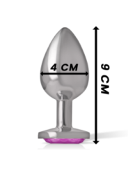 INTENSE - PLUG ANAL EN MÉTAL ALUMINIUM COEUR ROSE TAILLE L