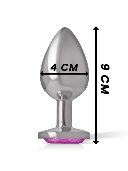 INTENSE - PLUG ANAL EN MÉTAL ALUMINIUM COEUR ROSE TAILLE L