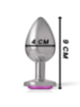 INTENSE - PLUG ANAL EN MÉTAL ALUMINIUM COEUR ROSE TAILLE L