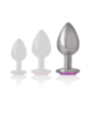 INTENSE - PLUG ANAL EN MÉTAL ALUMINIUM COEUR ROSE TAILLE L