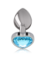 INTENSE - PLUG ANAL MÉTAL ALUMINIUM COEUR BLEU TAILLE L