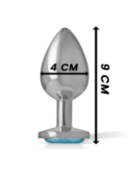 INTENSE - PLUG ANAL MÉTAL ALUMINIUM COEUR BLEU TAILLE L