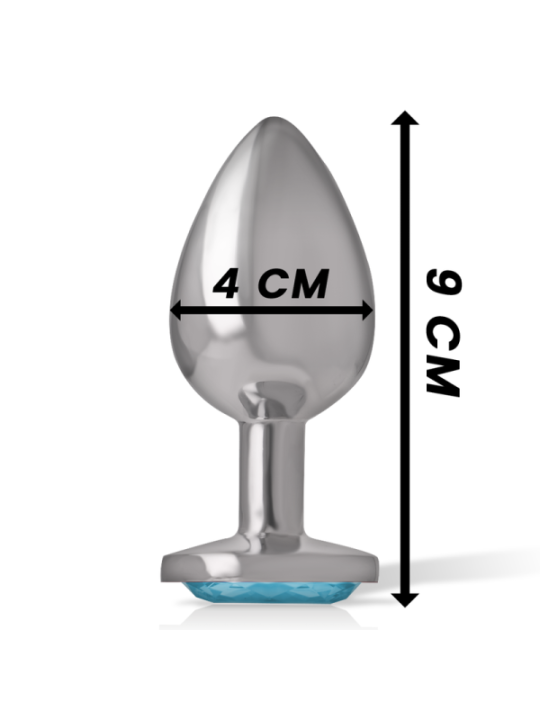 INTENSE - PLUG ANAL MÉTAL ALUMINIUM COEUR BLEU TAILLE L