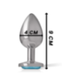 INTENSE - PLUG ANAL MÉTAL ALUMINIUM COEUR BLEU TAILLE L