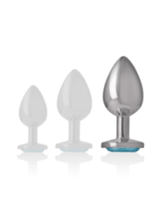 INTENSE - PLUG ANAL MÉTAL ALUMINIUM COEUR BLEU TAILLE L