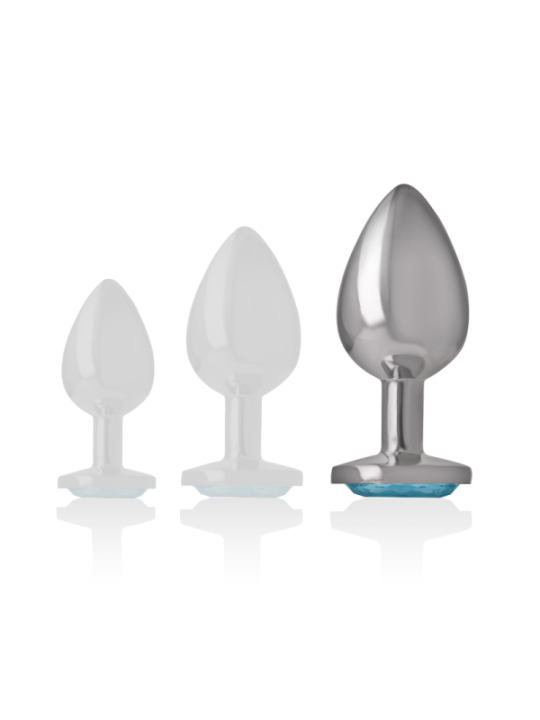 INTENSE - PLUG ANAL MÉTAL ALUMINIUM COEUR BLEU TAILLE L