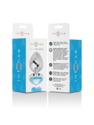 INTENSE - PLUG ANAL MÉTAL ALUMINIUM COEUR BLEU TAILLE L